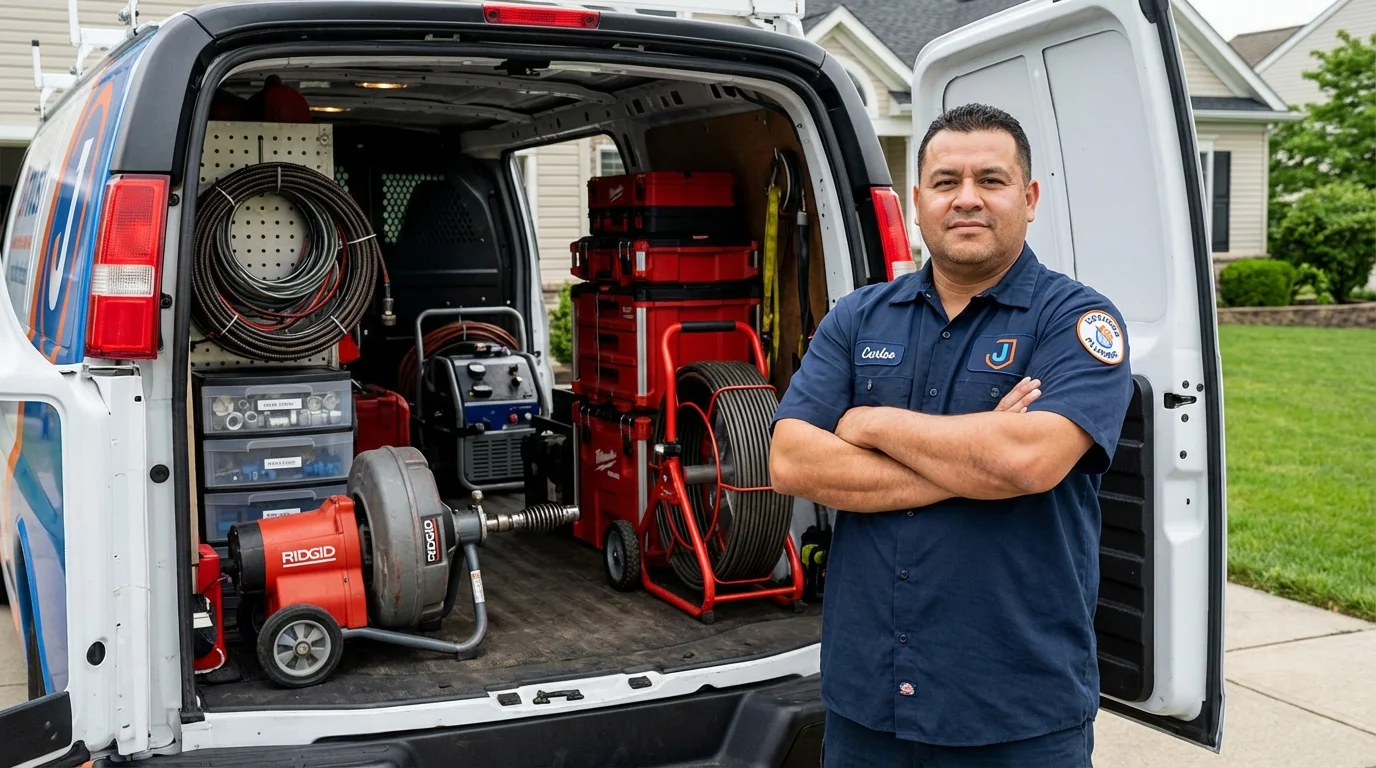 Professional drain cleaning equipment and Johns Plumbing LLC plumber in National City